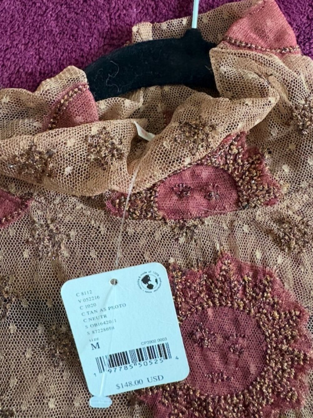 Free People Sun Moon And Stars sheer turtleneck top - Picture 5 of 5